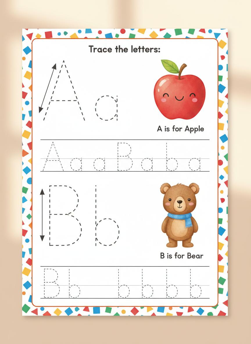 Alphabet workbook interior