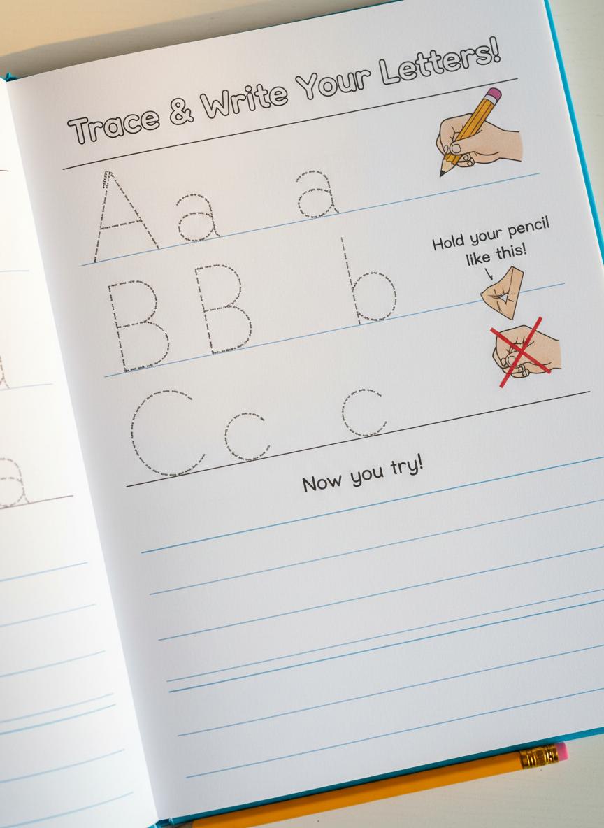 Handwriting practice interior