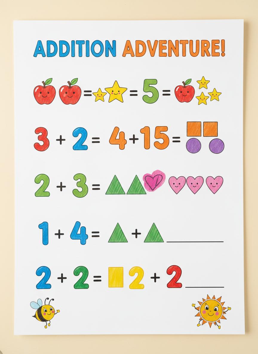 Math workbook interior